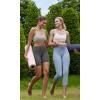 imageODODOS Cloud Feeling Halter Sports Bra for Women Padding Cut Out Racerback Yoga Tank TopLime Stone