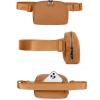 imageODODOS Fleece Mini Belt Bag with Adjustable Strap Sherpa Small Waist Pouch Fanny Pack for Workout Running Traveling Hiking BrownBronze
