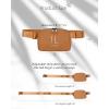 imageODODOS Fleece Mini Belt Bag with Adjustable Strap Sherpa Small Waist Pouch Fanny Pack for Workout Running Traveling Hiking BrownBronze