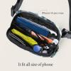 imageODODOS Fleece Mini Belt Bag with Adjustable Strap Sherpa Small Waist Pouch Fanny Pack for Workout Running Traveling Hiking BrownCrosstalk