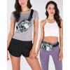 imageODODOS Fleece Mini Belt Bag with Adjustable Strap Sherpa Small Waist Pouch Fanny Pack for Workout Running Traveling Hiking BrownCrosstalk