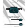 imageODODOS Fleece Mini Belt Bag with Adjustable Strap Sherpa Small Waist Pouch Fanny Pack for Workout Running Traveling Hiking BrownGlossy Teal Green
