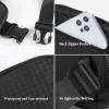 imageODODOS Fleece Mini Belt Bag with Adjustable Strap Sherpa Small Waist Pouch Fanny Pack for Workout Running Traveling Hiking BrownHoundstooth