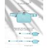 imageODODOS Fleece Mini Belt Bag with Adjustable Strap Sherpa Small Waist Pouch Fanny Pack for Workout Running Traveling Hiking BrownIcing Blue
