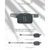 imageODODOS Fleece Mini Belt Bag with Adjustable Strap Sherpa Small Waist Pouch Fanny Pack for Workout Running Traveling Hiking BrownIron Gray