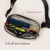 imageODODOS Fleece Mini Belt Bag with Adjustable Strap Sherpa Small Waist Pouch Fanny Pack for Workout Running Traveling Hiking BrownIvory Black