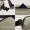 imageODODOS Fleece Mini Belt Bag with Adjustable Strap Sherpa Small Waist Pouch Fanny Pack for Workout Running Traveling Hiking BrownKhaki