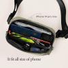 imageODODOS Fleece Mini Belt Bag with Adjustable Strap Sherpa Small Waist Pouch Fanny Pack for Workout Running Traveling Hiking BrownKhaki