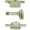 imageODODOS Fleece Mini Belt Bag with Adjustable Strap Sherpa Small Waist Pouch Fanny Pack for Workout Running Traveling Hiking BrownKhaki Green