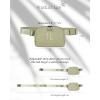 imageODODOS Fleece Mini Belt Bag with Adjustable Strap Sherpa Small Waist Pouch Fanny Pack for Workout Running Traveling Hiking BrownKhaki Green