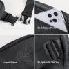 imageODODOS Fleece Mini Belt Bag with Adjustable Strap Sherpa Small Waist Pouch Fanny Pack for Workout Running Traveling Hiking BrownLeopard Black