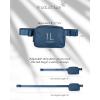 imageODODOS Fleece Mini Belt Bag with Adjustable Strap Sherpa Small Waist Pouch Fanny Pack for Workout Running Traveling Hiking BrownLeopard Navy