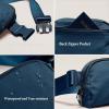 imageODODOS Fleece Mini Belt Bag with Adjustable Strap Sherpa Small Waist Pouch Fanny Pack for Workout Running Traveling Hiking BrownNavy