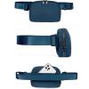 imageODODOS Fleece Mini Belt Bag with Adjustable Strap Sherpa Small Waist Pouch Fanny Pack for Workout Running Traveling Hiking BrownNavy