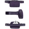 imageODODOS Fleece Mini Belt Bag with Adjustable Strap Sherpa Small Waist Pouch Fanny Pack for Workout Running Traveling Hiking BrownNavy Cosmos