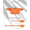 imageODODOS Fleece Mini Belt Bag with Adjustable Strap Sherpa Small Waist Pouch Fanny Pack for Workout Running Traveling Hiking BrownOrange