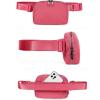 imageODODOS Fleece Mini Belt Bag with Adjustable Strap Sherpa Small Waist Pouch Fanny Pack for Workout Running Traveling Hiking BrownRaspberry