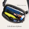 imageODODOS Fleece Mini Belt Bag with Adjustable Strap Sherpa Small Waist Pouch Fanny Pack for Workout Running Traveling Hiking BrownVegan Leather Matt Brown