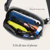 imageODODOS Fleece Mini Belt Bag with Adjustable Strap Sherpa Small Waist Pouch Fanny Pack for Workout Running Traveling Hiking BrownVegan Leather Matt Grey
