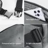 imageODODOS Fleece Mini Belt Bag with Adjustable Strap Sherpa Small Waist Pouch Fanny Pack for Workout Running Traveling Hiking BrownVegan Leather Matt Grey