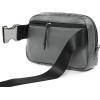 imageODODOS Fleece Mini Belt Bag with Adjustable Strap Sherpa Small Waist Pouch Fanny Pack for Workout Running Traveling Hiking BrownVegan Leather Matt Grey