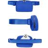 imageODODOS Fleece Mini Belt Bag with Adjustable Strap Sherpa Small Waist Pouch Fanny Pack for Workout Running Traveling Hiking BrownWild Blue