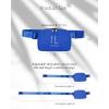 imageODODOS Fleece Mini Belt Bag with Adjustable Strap Sherpa Small Waist Pouch Fanny Pack for Workout Running Traveling Hiking BrownWild Blue
