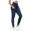imageODODOS Womens High Waisted Yoga Leggings with Pockets Tummy Control Non See Through Workout Athletic Running Yoga PantsNavy Stone