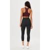 imageODODOS Womens High Waisted Yoga Leggings with Pockets Tummy Control Non See Through Workout Athletic Running Yoga PantsOnyx Black Grey