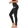 imageODODOS Womens High Waisted Yoga Leggings with Pockets Tummy Control Non See Through Workout Athletic Running Yoga PantsOnyx Black Grey