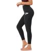 imageODODOS Womens High Waisted Yoga Leggings with Pockets Tummy Control Non See Through Workout Athletic Running Yoga PantsOnyx Black Grey