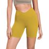 imageODODOS Cloud Feeling Cross Waist Yoga Shorts for Women 6quot Crossover High Waist Lounge Biker ShortsMango Mint