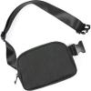 imageODODOS Fleece Mini Belt Bag with Adjustable Strap Sherpa Small Waist Pouch Fanny Pack for Workout Running Traveling Hiking BrownLeopard Black