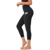 imageODODOS Womens High Waisted Yoga Leggings with Pockets Tummy Control Non See Through Workout Athletic Running Yoga PantsOnyx Black Grey