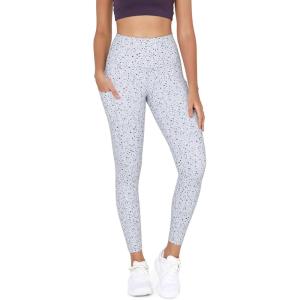imageODODOS Womens High Waisted Yoga Leggings with Pockets Tummy Control Non See Through Workout Athletic Running Yoga PantsDalmatian