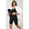 imageODODOS Cloud Feeling Crossover Yoga Shorts with Back Pocket for Women 6quot  8 V High Wasit Lounge Biker ShortsBlack