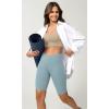imageODODOS Cloud Feeling Crossover Yoga Shorts with Back Pocket for Women 6quot  8 V High Wasit Lounge Biker ShortsChambray