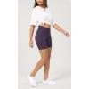 imageODODOS Cloud Feeling Crossover Yoga Shorts with Back Pocket for Women 6quot  8 V High Wasit Lounge Biker ShortsDark Purple