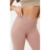 imageODODOS Cloud Feeling Crossover Yoga Shorts with Back Pocket for Women 6quot  8 V High Wasit Lounge Biker ShortsDusty Pink