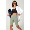 imageODODOS Cloud Feeling Crossover Yoga Shorts with Back Pocket for Women 6quot  8 V High Wasit Lounge Biker ShortsLime Stone
