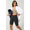 imageODODOS Cloud Feeling Crossover Yoga Shorts with Back Pocket for Women 6quot  8 V High Wasit Lounge Biker ShortsOnyx Black Grey