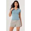 imageODODOS Cloud Feeling Short Sleeve Polo Shirts for Women Lightweight Buttery Soft Summer Tennis Golf TopsChambray