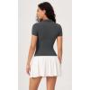 imageODODOS Cloud Feeling Short Sleeve Polo Shirts for Women Lightweight Buttery Soft Summer Tennis Golf TopsCharcoal