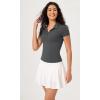 imageODODOS Cloud Feeling Short Sleeve Polo Shirts for Women Lightweight Buttery Soft Summer Tennis Golf TopsCharcoal