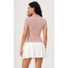 imageODODOS Cloud Feeling Short Sleeve Polo Shirts for Women Lightweight Buttery Soft Summer Tennis Golf TopsDusty Pink