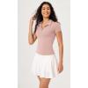 imageODODOS Cloud Feeling Short Sleeve Polo Shirts for Women Lightweight Buttery Soft Summer Tennis Golf TopsDusty Pink