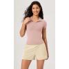 imageODODOS Cloud Feeling Short Sleeve Polo Shirts for Women Lightweight Buttery Soft Summer Tennis Golf TopsDusty Pink