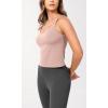 imageODODOS Cloud Feeling Tank Bra for Women U Back Wirefree Longline Sports Bra Yoga Crop TopDusty Pink