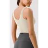 imageODODOS Cloud Feeling Tank Bra for Women U Back Wirefree Longline Sports Bra Yoga Crop TopOat Milk