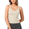 imageODODOS Cloud Feeling Tank Bra for Women U Back Wirefree Longline Sports Bra Yoga Crop TopOat Milk